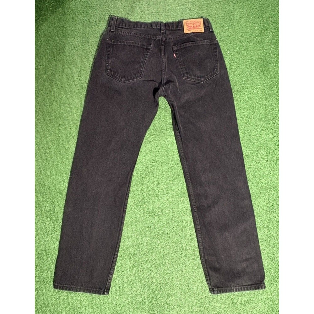 Levi's 505 Jeans Men's 34X32 Black Denim Straight Regular Fit (33x30 Actual) - Picture 5 of 9